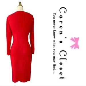 Calvin klein red sweater dress shop